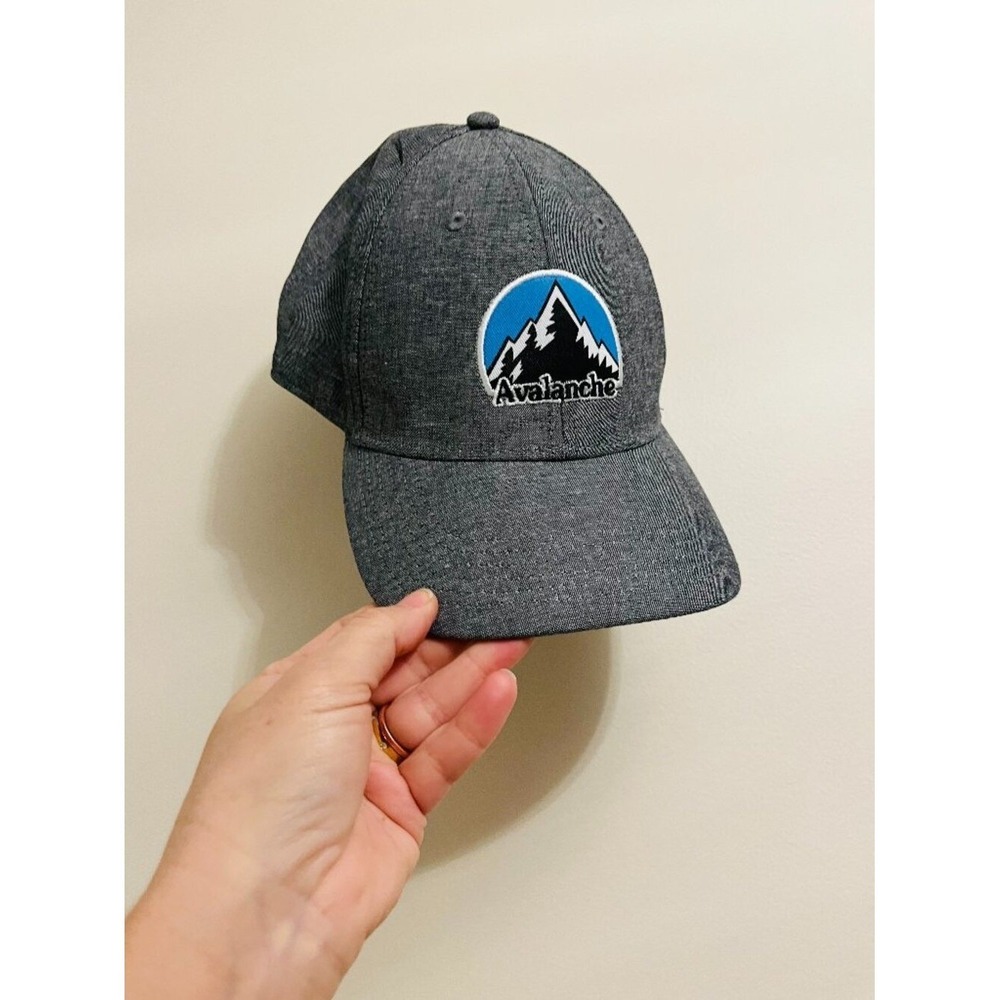 Avalanche Mens Gray Center Logo Hiking Hat‎ Cap Adjustable NEW